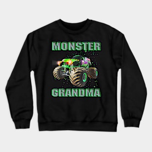 Monster Truck Grandma Monster Truck Are My Jam Truck Lovers Crewneck Sweatshirt